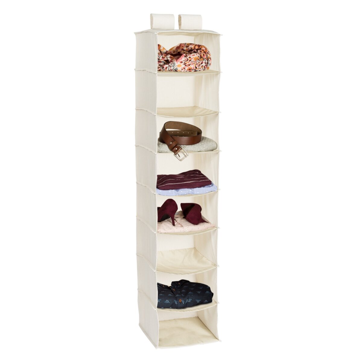 8-Shelf Hanging Closet Organizer - Natural