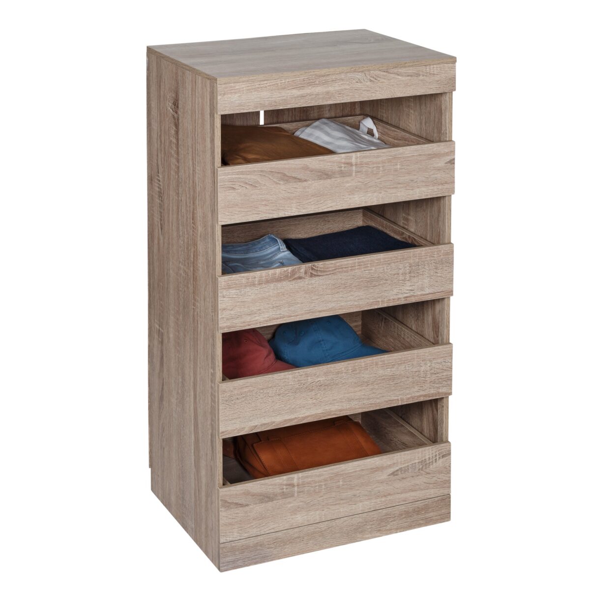 Stackable Modular 4-Drawer Closet Organizer - Brown